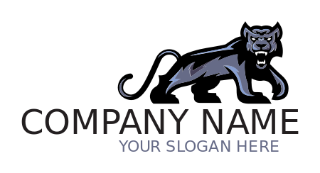 animal logo maker panther growling
