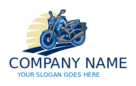 mechanic logo illustrative street bike