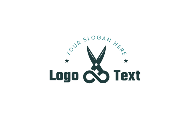 beauty logo infinity symbol merged with scissors | Logo Template by ...