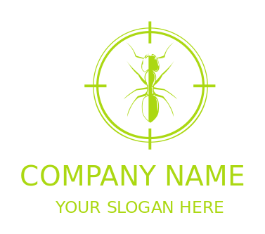 cleaning logo insect in shooting target symbol