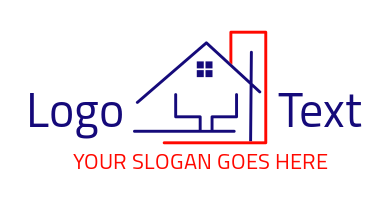 interior decor logo maker house with chimney