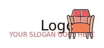 home decor logo abstract sofa chair