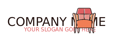 home decor logo abstract sofa chair