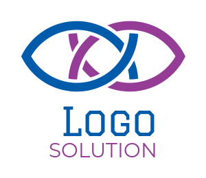 optometry logo interlocking abstract eyes