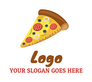 pizza parlor logo pepperoni pizza slice