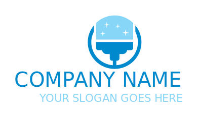 make a cleaning logo wiper in circle