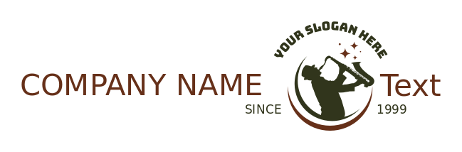 music logo musician playing saxophone
