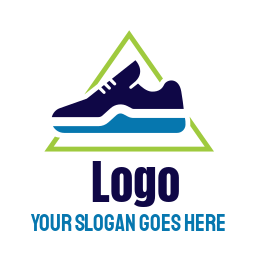 jogger icon in triangle | Logo Template by LogoDesign.net