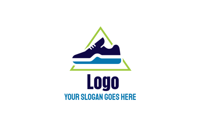 jogger icon in triangle 