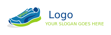 shoe shop logo icon jogger with swoosh
