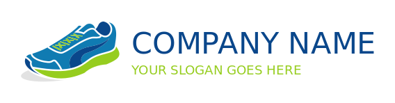 shoe shop logo icon jogger with swoosh