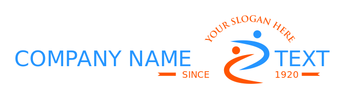 sports logo online karate figures in swooshes