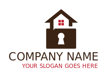 security logo keylock in square forming key lock