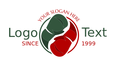 sports logo online gloves in circle