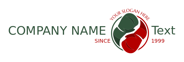 sports logo online gloves in circle