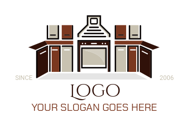 construction logo kitchen cabinets layout