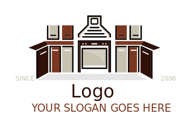 construction logo kitchen cabinets layout