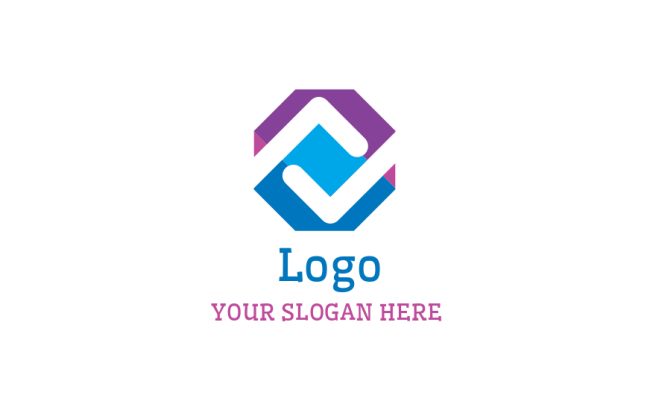 collection agency logo L shapes in octagon | Logo Template by ...