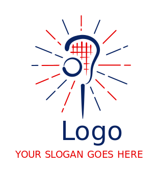 sports logo lacrosse stick with ball and rays