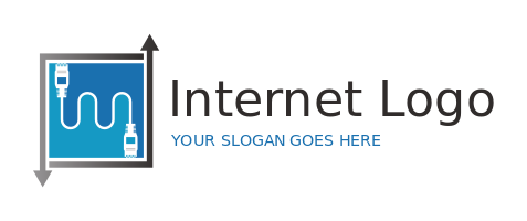 make an internet logo LAN clips forming square