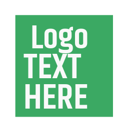 large green square with text based company name