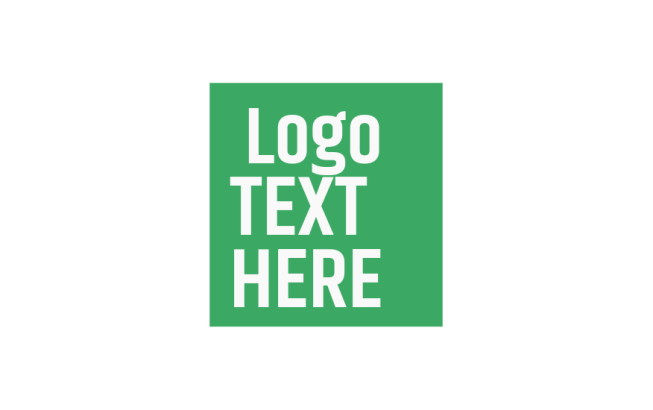 large green square with text based company name