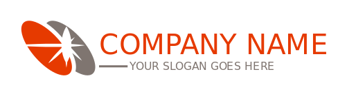 engineering logo two ovals with laser beams