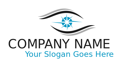 medical eye doctor logo laser from iris in eye