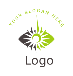 optometrist logo laser rays in abstract eye