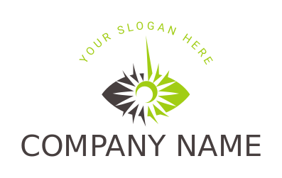 optometrist logo laser rays in abstract eye