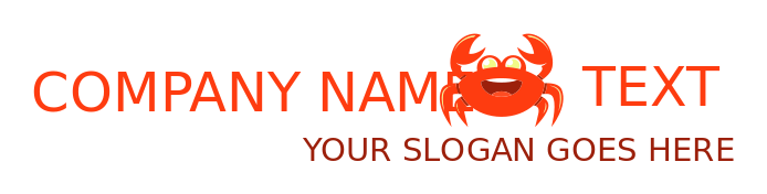 restaurant logo laughing crab cartoon