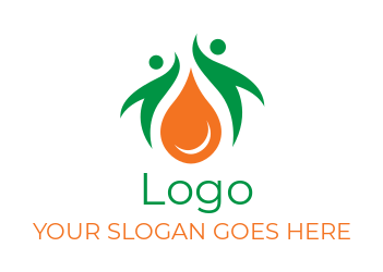 community logo leadership figure with waterdrop