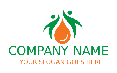 community logo leadership figure with waterdrop