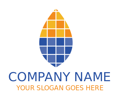 energy logo leaf shaped solar panels
