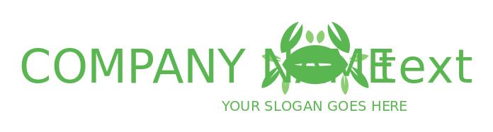 restaurant logo maker leaves and crab