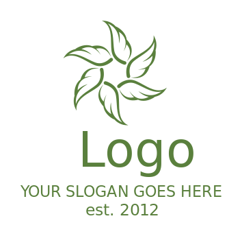 agriculture logo leaves forming flower