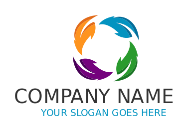 spirituality logo online leaves in moving in square