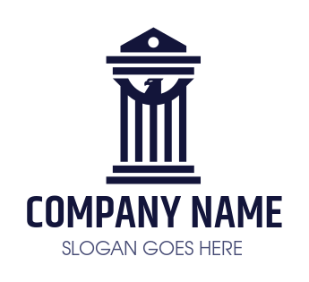 law firm logo maker pillar with eagle