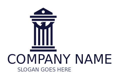 law firm logo maker pillar with eagle