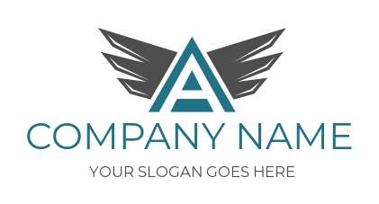 Design a Letter A logo triangle wings forming letter A