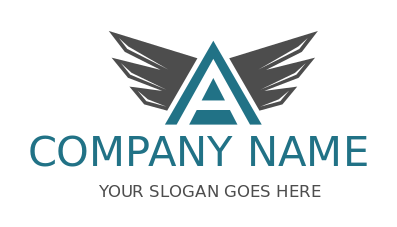 Design a Letter A logo triangle wings forming letter A