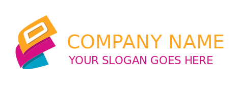 Letter D logo icon merged with papers 