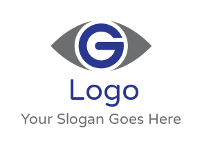 Design a letter G logo made of eye