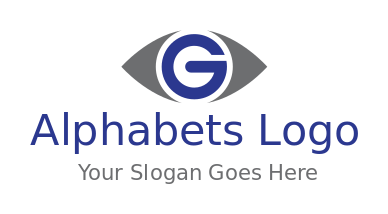 Design a letter G logo made of eye