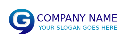 Letter G logo icon in speech bubble