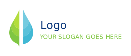 energy logo online forming water drop with leaf