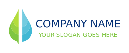 energy logo online forming water drop with leaf