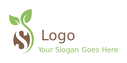 alphabet logo negative space Letter S in seed
