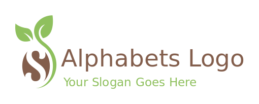 alphabet logo negative space Letter S in seed