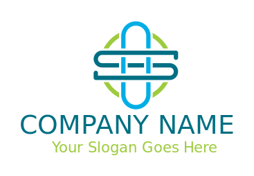 alphabets logo Letter S inside medical sign